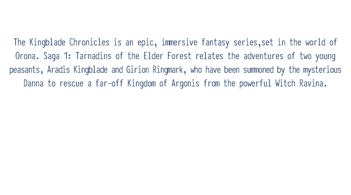 The Kingblade Chronicles series description